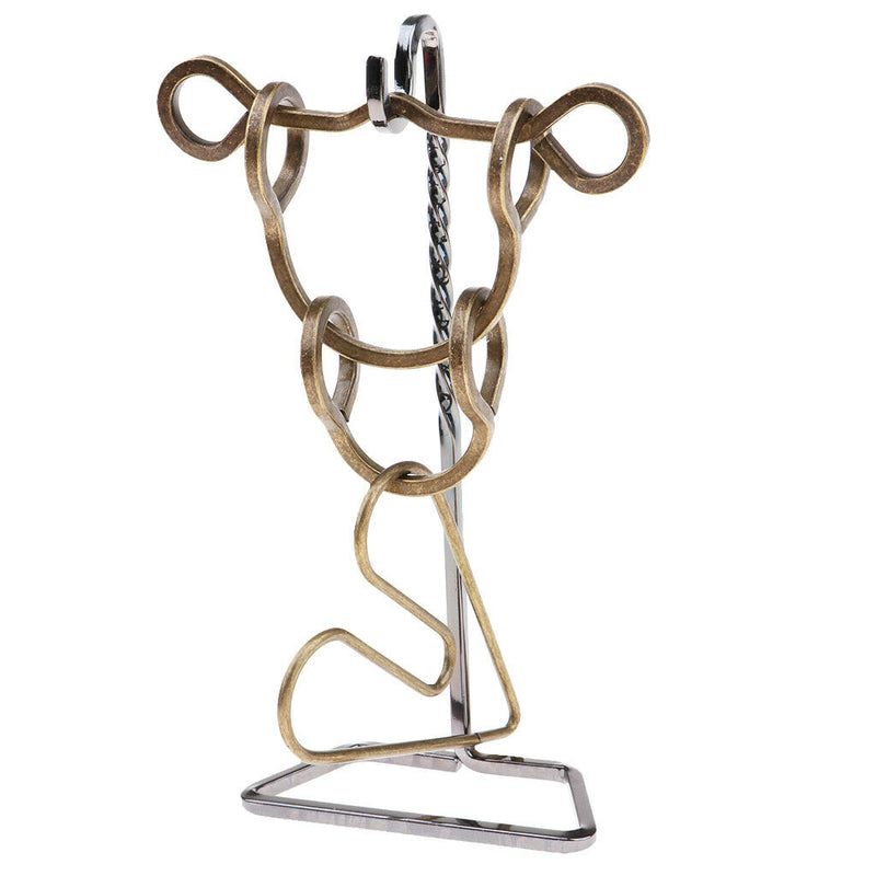 Chinese Classic Brain Teasers Metal Magical Lock Puzzle for Kids and Adults -