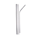 3Pcs Stainless Steel Drinking Straws Reusable Metal Straws+1Pc Cleaner Brush BX