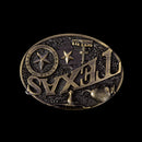 Texas Long Bull Horn Belt Buckle Western Cowboy  Novelty Belt Buckles Vint OZ