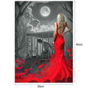 DIY 5D Diamond Painting Red Dress Embroidery Cross Stitch Crafts Home Decor