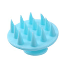 Pointed Tip Silicone Scalp Shampoo Massage Brush Head Acupoint Comb (Green) A