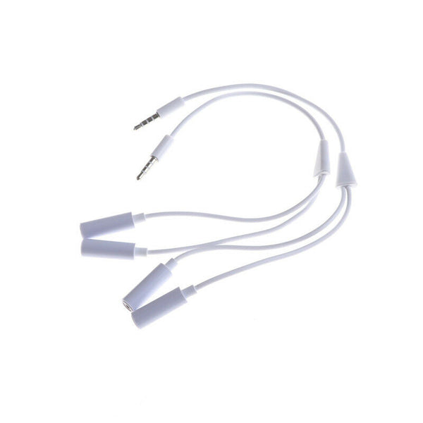 3.5mm AUX Audio Splitter Cable Earphone Headphone Adapter 1 Male To 2 Female JR