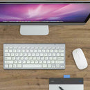 Ultra Thin Mini USB Wireless Keyboard Optical Mouse Kit Set For PC Desktop