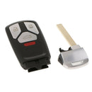 Smart Remote Key Shell Case Fob 4 Button for Audi TT A4 A5 S4 S5 Q7 SQ7 2017