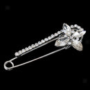 2pcs Hot Safety Pin Brooch Crystal For Womens Scarves Corsage Sweater Collar