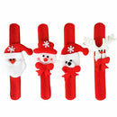 4pcs Christmas Wristband Bracelet Slap Wrist Bands Xmas Party Favors Bag Fi D2T1