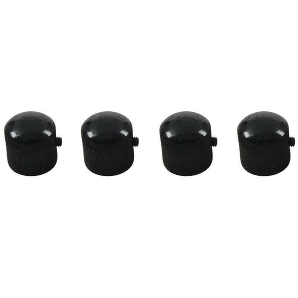 4pcs Guitar Dome Control Knobs for Fender Tele Replacement Black