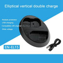 En-El15 Battery Charger Dual Usb Charger For Nikon D600 D610 D7000 D7100 D8