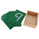 Montessori Mathematics Sandpaper Number Wooden Box 0-9 kid Early Educational