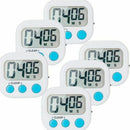 6 Pack Small Digital Kitchen Timer Magnetic Back And ON/OFF Switch,Minute S J7F5