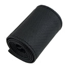 Car Truck Leather Steering Wheel Cover With Needles And Thread Black Diy FT