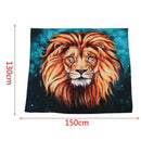 Realistic Lion Printed Wall Hanging Tapestry with Romantic Pictures Art Nat