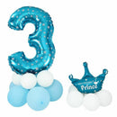 Foil Balloon Number Balloon Latex Balloon Blue Huge Number Balloon Baby Sho J2M9