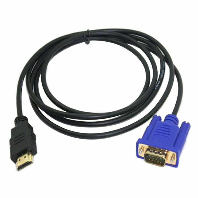 6ft HD 1080P HDMI to 15 Pin VGA Male Adapter Converter Cable HD Gift For PC G5L8