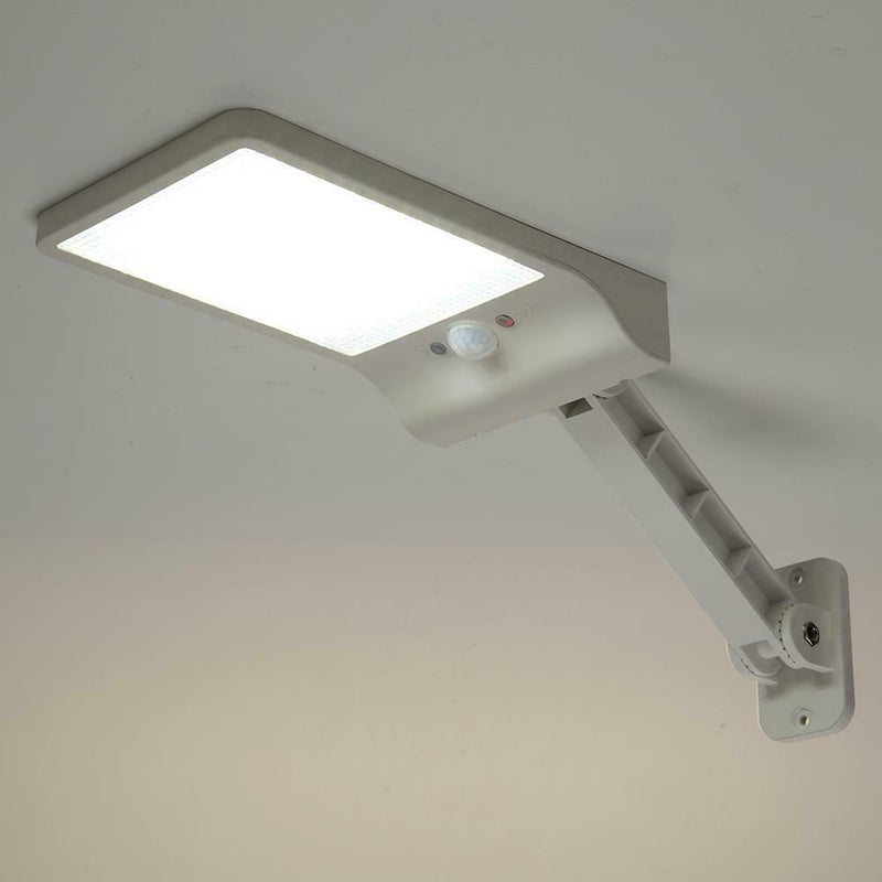 56LED Solar Motion Sensor Wall Light Remote Control Street Lamp (White)