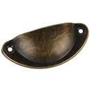 12Pcs Door Drawer Cabinet Iron Shell Cup Semicircle Handle Pull Knob With S X7O8