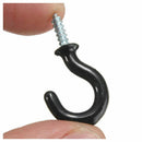 50 Pcs 1.1 inch Cup Mug Hooks Shouldered Metal Screw-in plastic coated Hang S3Z8