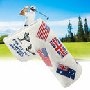 Flag Pattern Parts Decorative Golf Protective PU Leather Putter Head Cover