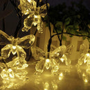 20LED Solar Power Colorful Butterfly Fairy String Light Wedding Party Decor