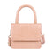 Women Leather Mini Shoulder Handbags Flap Messenger Crossbody Bags (Pink) A