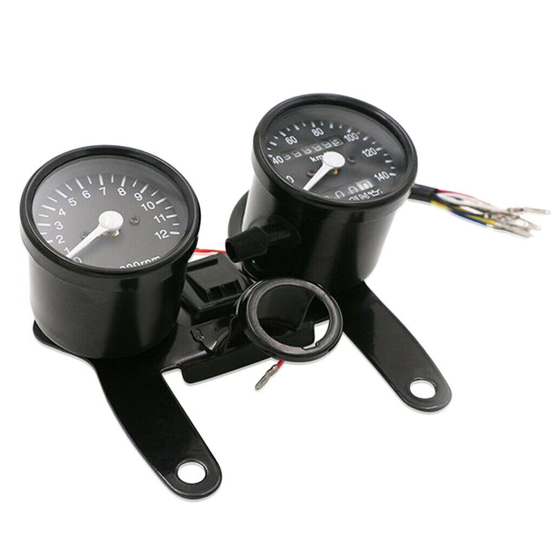 Motorcycle LED Tachometer+Odometer Speedometer Gauge KMH for Cruiser Chopper