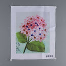 Silk Ribbon Cross Stitch Embroidery Kit - Pink Tone Flowers Pattern, for Home