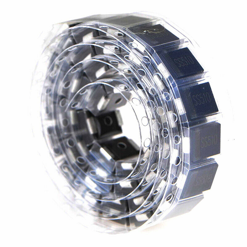 50pcs SS510 SR5100 SMC 5A/100V DO-214AB Chip Schottky Diodes Surface MountB Ew