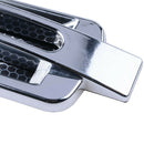 1 Pair Chrome Car Bonnet Air Intake Flow Side Fender Vent Hood Scoop Door Cover