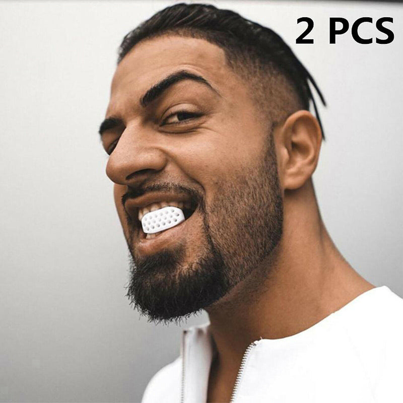 2Pcs Jaw Jawline Exerciser Exercise Ball Chisel Chin Look Younger Black