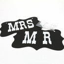 2pcs Mr and Mrs Photo Booth Props,  Chair Signs Wedding Reception Decor JS