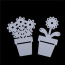 2pc Potted plants Metal Cutting Dies Stencil For Scrapbooking DIY Cards Decor JR
