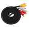 5.9ft/1.8m 3 RCA Male To 3 RCA Female Audio Video AV Extension Cable Cord