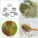 Set of 2 Stainless Steel Sprouting Jar Lid Kit for Superb Ventilation Fit f Z7X5