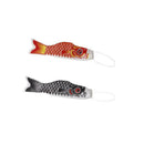 2 Pieces Japanese Day Wind Sleeve Carp Koinobori Flag Colorful Weather Vane