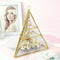 3-Tier Glass Pyramid Jewelry Stand Holder Geometric  Display Organizer Case