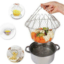 Multifunction Stainless Steel Telescopic Folding Basket Filter Frying Basket