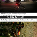 Smart Bike Tail Light Auto Bike Rear Light Usb Rechargeable Waterproof Led
