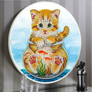 Cat Mural Pink Tassels DIY Diamond Painting Special Shape Drill Home Decor