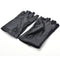 Women Punk Leather Driving Biker Fingerless Mittens Dance Motorcycle Gloves liau
