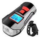 Bicycle Headlight LED Rechargeable Bike Plastic w/ Horn Deluxe Edition Red USB