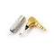 3.5mm 3 Pole Male Plug Solder Jack Audio Adapter Connector 90 Degree  JR