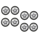 10pcs 1.9mm Shaft Plastic Wheel & 30mm Dia Rubber Tire Spare Parts for DIY Robot