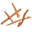 5pcs Wooden Pottery Ceramics Clay Sculpture Wax Tools Set DIY Shaper
