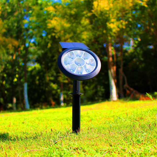 9 LED Waterproof Solar Spotlight Garden Lawn Ground Lighting Wall Lamp (B)