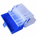 Fishing Tackle Box 3 Tray Cantilever Adjustable Compartments Crafts Lure Bo