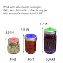 6 Waterless Airlock Fermenting Lids for Wide Mouth Mason Jar, Food-Grade Si V6Z4