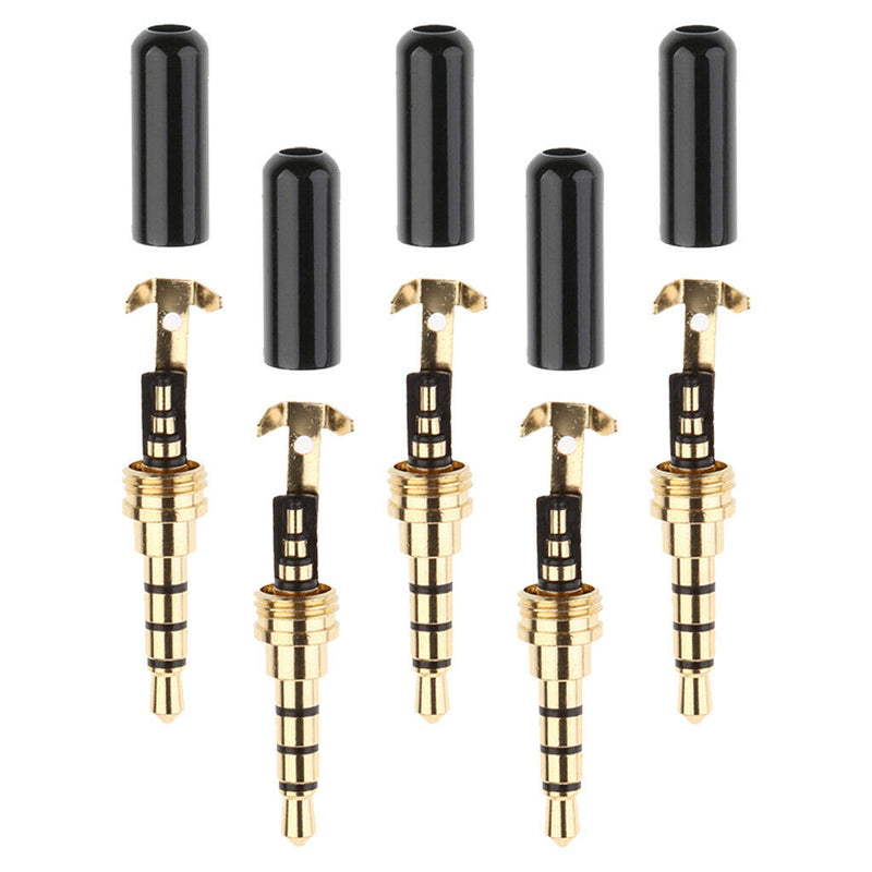 Set of 5 Universal DIY 3.5mm Audio Plug Head for earphone Headset