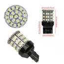 2Pcs White T20 7443 1206 6000K 64SMD Turn Signal Stop Braking LED Light Bu JR