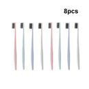 8Pcs Bamboo Charcoal Nano Ultra Soft Oral Hygiene Toothbrush Solid Ora GPP