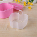 Dental False Teeth Storage Box with Hanging Net Container Organizer (Pink)